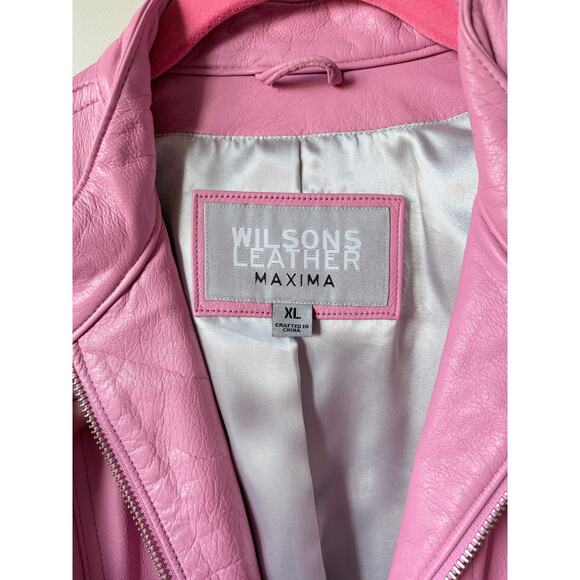 Vintage Wilsons Leather Maxima Pink Leather Jacket- Size XL - Picture 10 of 15